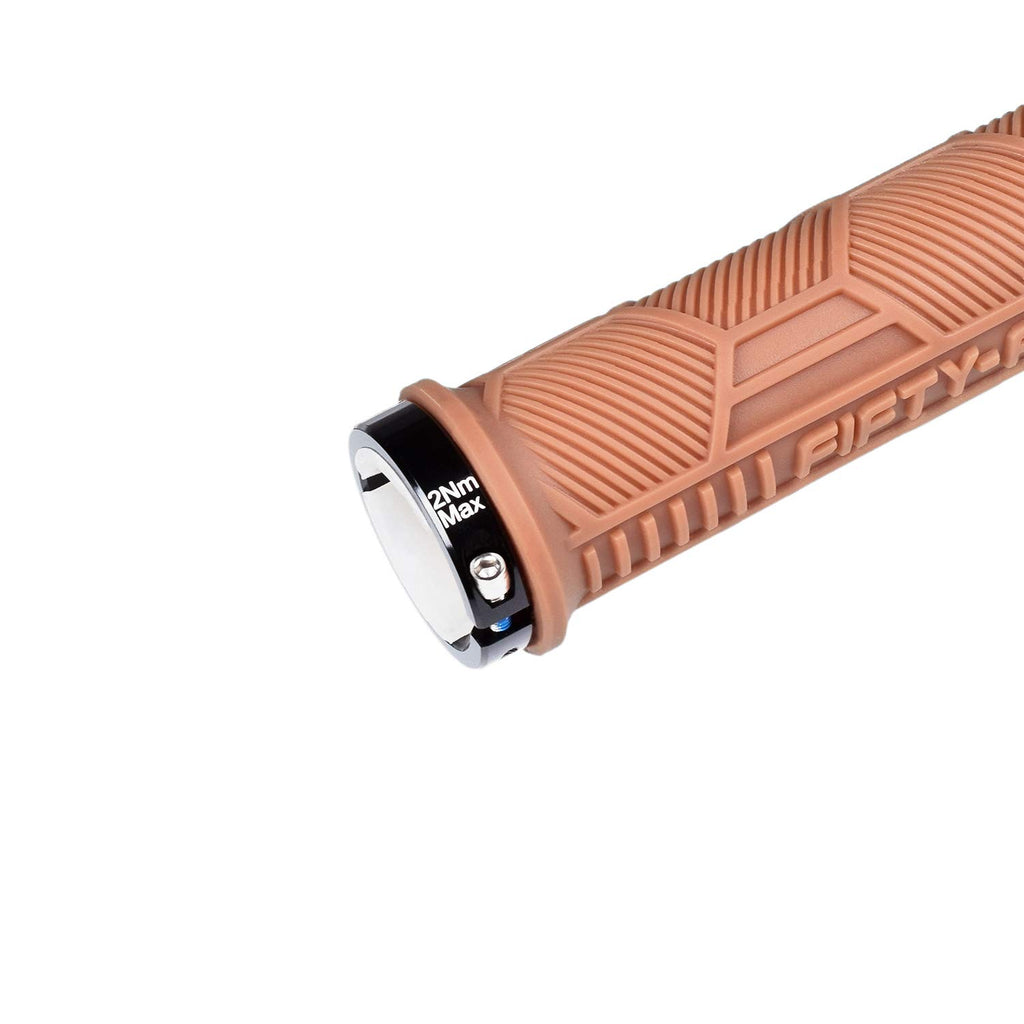 FIFTY-FIFTY Double Lock-On Mountain Bike Grips, Bicycle Handlebar Locking Grips, Non-Slip MTB Handle