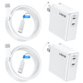 USB C Super Fast Phone Charger 100W, 65W GaN Type C Charger Fast Charging Block with 10ft USB C Charging Cable for Samsung Galaxy S26 Ultra/S26/S26+,MacBook Pro/Air,iPhone/iPad Pro[2 Pack]-Black