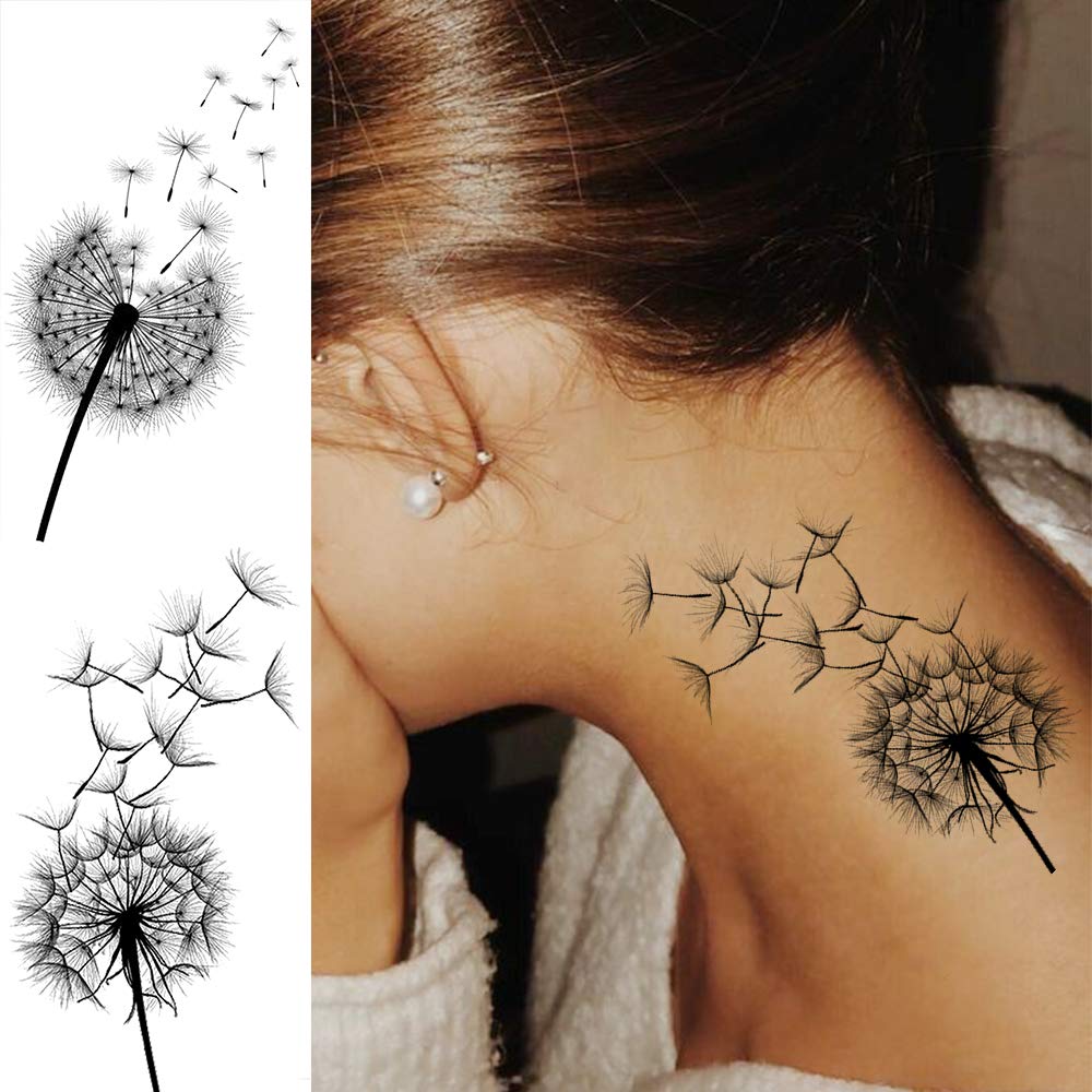 EGMBGM 52 Sheets Tiny Small Temporary Tattoos For Kids Boys Girls, Tribal Animals Butterfly Anchor Compass Tattoo Stickers For Men Women, 3D Cute Flower Fake Face Tatoo Kits Sets For Neck Arm Hands