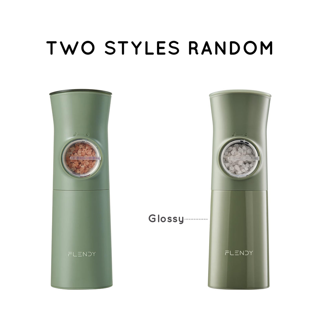 Flendy Gravity Electric Salt and Pepper Grinder Set Rechargeable, Automatic Salt and Pepper Grinder Set with USB C Charging Base, Gravity Salt and Pepper Shakers Set Electric