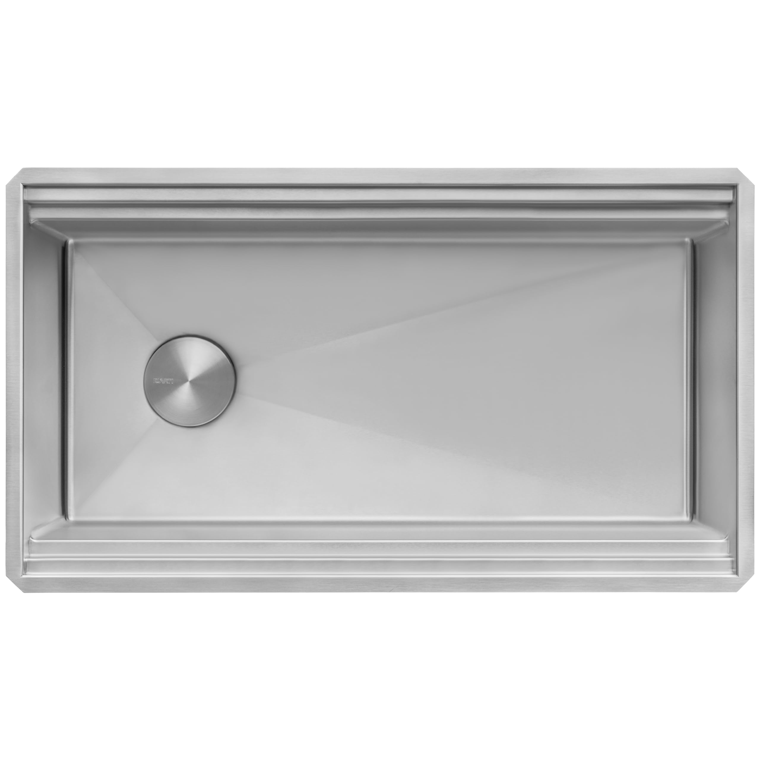 Ruvati 33-inch Workstation Kitchen Sink - Dual Tier Double Bowl Kitchen Sink - Low Divide Undermount Sinks - 16 Gauge Stainless Steel Kitchens Sinks - RVH8255