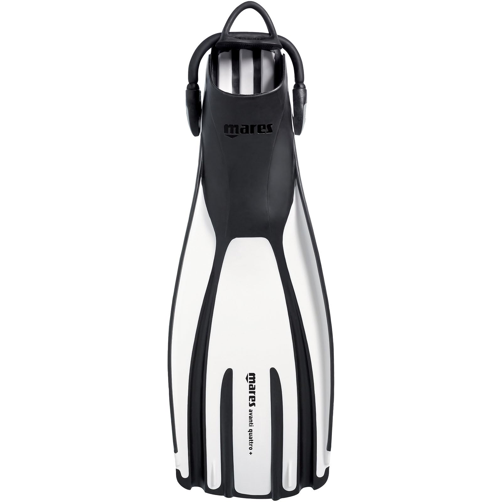 Mares Unisex Adults Avanti Quattro + Diving Fins - Durable Efficient Versatile Open-Heel Scuba Fins with Four-Channel Design & Bungee Strap
