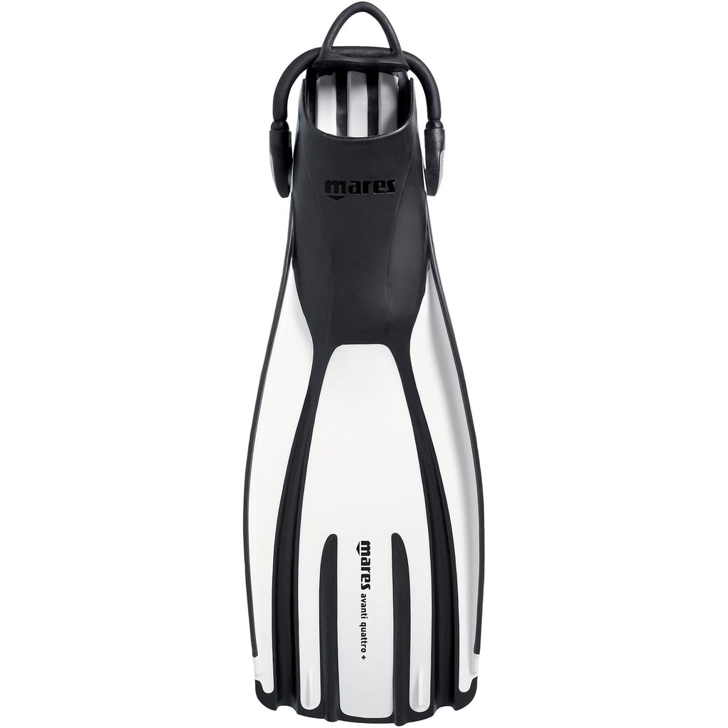 Mares Unisex Adults Avanti Quattro + Diving Fins - Durable Efficient Versatile Open-Heel Scuba Fins with Four-Channel Design & Bungee Strap