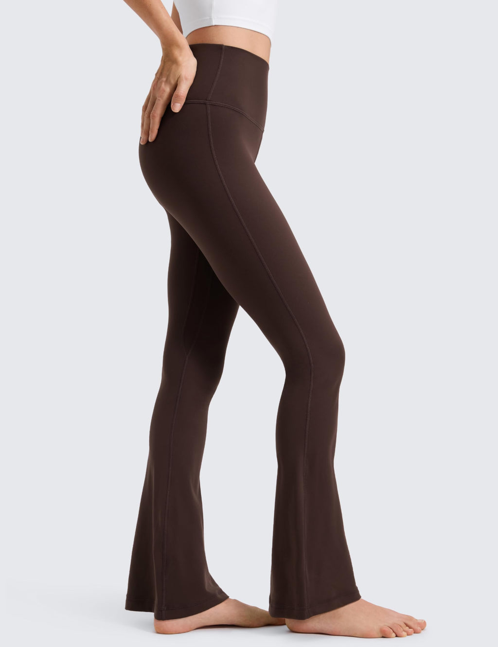 CRZ YOGA Butterluxe Mini Flared Leggings 30"/31.5"/33'' - High Waist Bootcut Casual Lounge Women Yoga Pants with Pocket