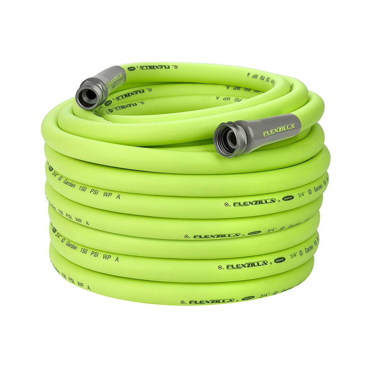Flexzilla Garden Hose 3/4 in. x 50 ft., Lightweight All-Weather Water Hose, Durable and Flexible, Leak-Free Connections