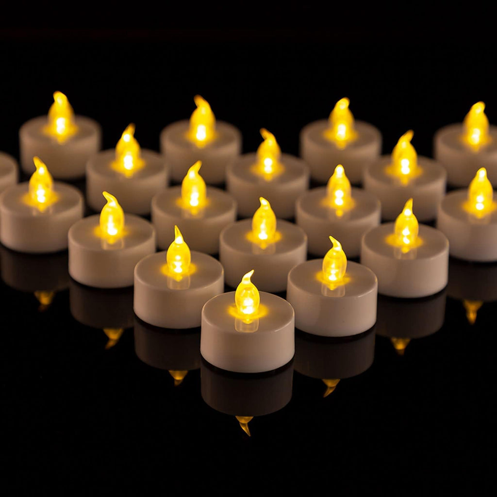 Tea Light Candles with Remote Control,Flickering Flameless LED Candle,Long Lasting 400+Hours,Battery Operated with Timer for Home Decoration Seasonal &Festival Celebration Warmyellow (5pcs)