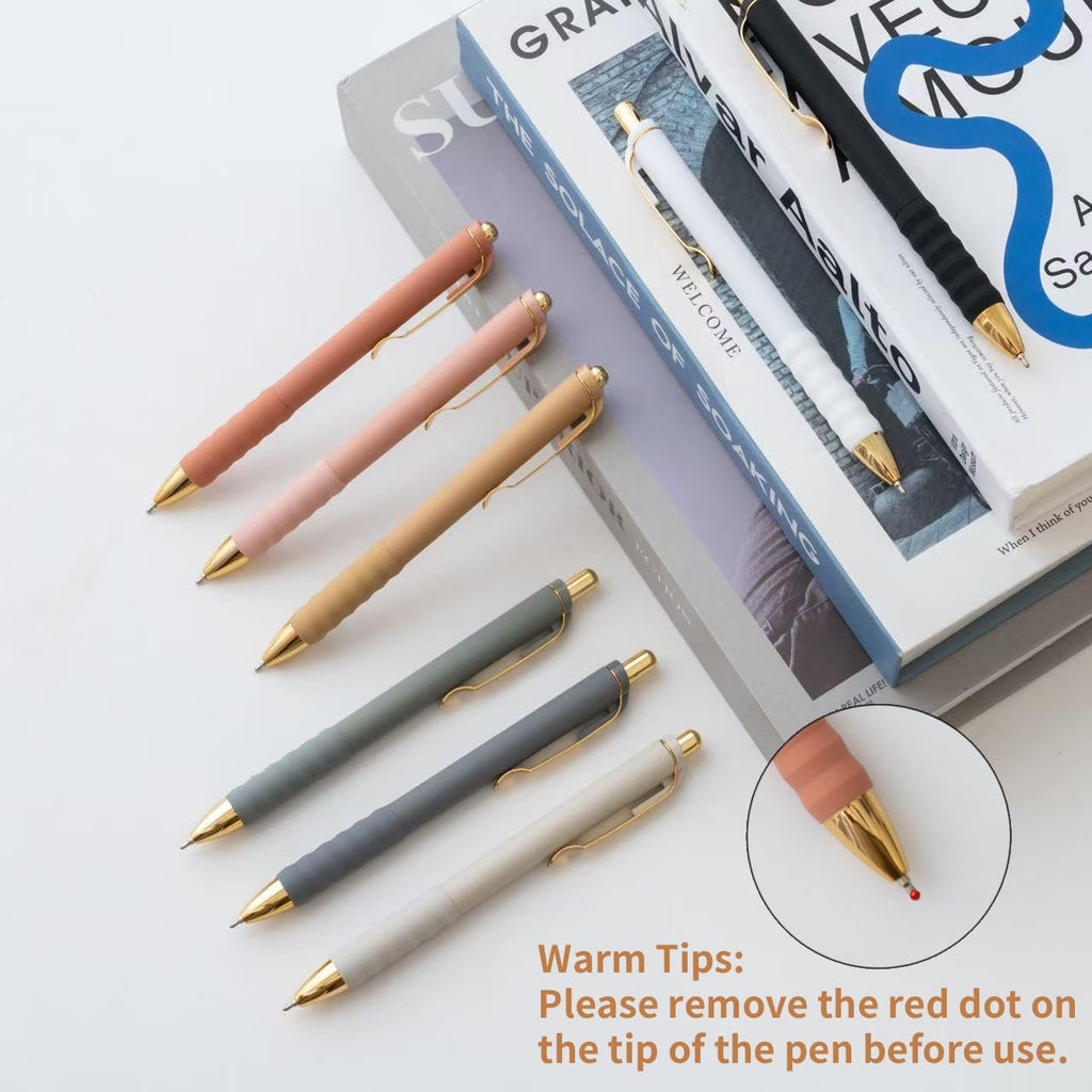 Linbsunne Ballpoint Pens Medium Point 1mm Pen with Super Soft Grip Ball Point Pen for Men Women Retractable Pens (Blue Ink+Black Ink+Red Ink)