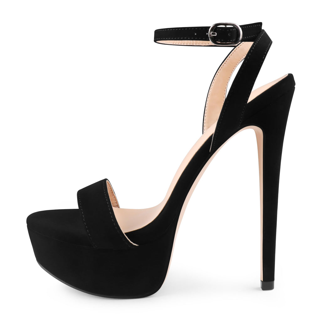 MERUMOTE Women's Platform Heels Sky High Heel Sandals Party Bridal Evening Shoes