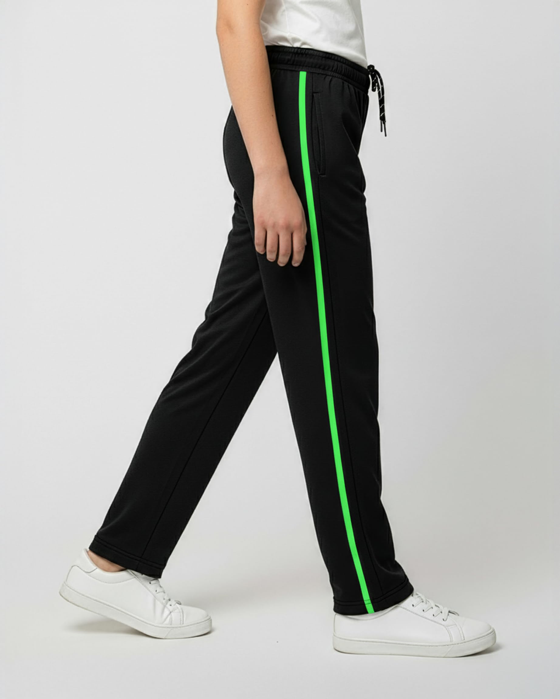 Real Essentials 3 Pack: Boys' Mesh Open Bottom Active Sweatpants with Pockets & Drawstring
