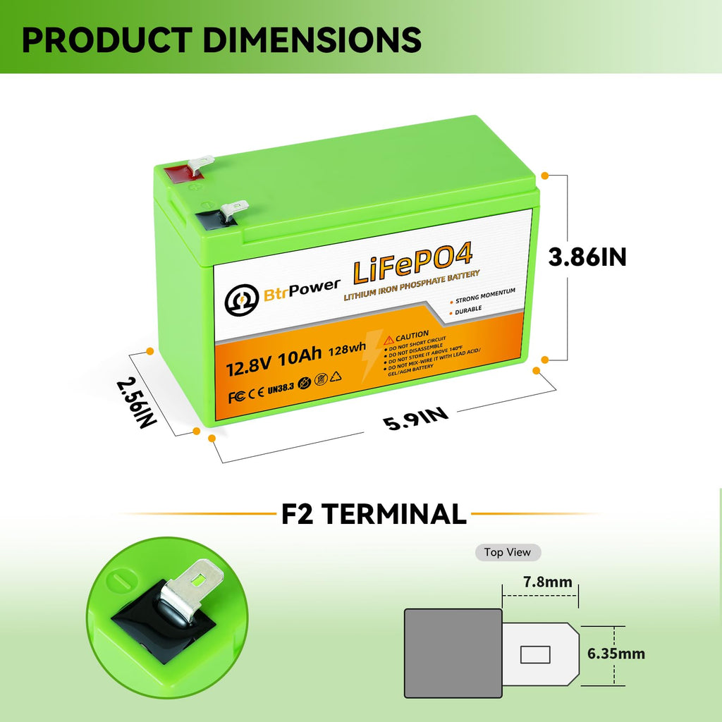 12V Lithium Battery,5000+ Deep Cycle LiFePO4 Battery with Built-in 100A BMS fit for Home Storage,Trolling Motor,RV,Off-Grid System,Solar Power System,Marine (2PACK-12V100AH)