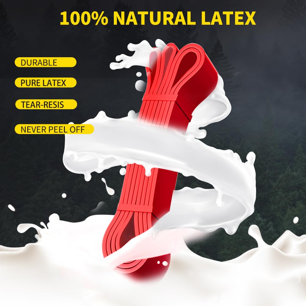 ROSAPOAR Resistance Band Pull up Band Fitness Exercise Bands Natural Latex for Workout Body Stretch Powerlifting Band Fitness Sport Training at Home/The Gym