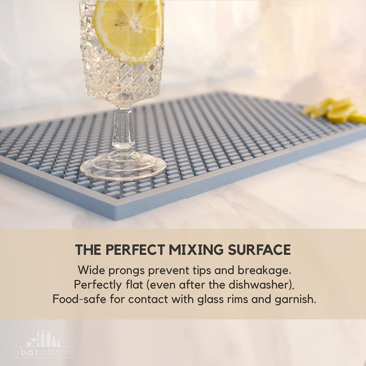 Premium A Bar Above Heavy Duty Bar Mat, Food Safe Silicone Mat, Mats for Bartending and Coffee, Commercial Strength Bartender Accessories, Dish Drying Mats for Kitchen Counter, Barista Accessories