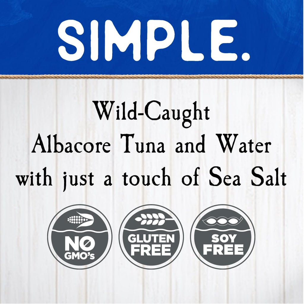 Blue Harbor Fish Co. Wild Albacore Tuna in Water with No Salt Added, 4.6 Ounce