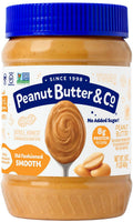 Peanut Butter & Co. Old Fashioned Crunchy Peanut Butter, No Sugar Added, 8g Protein, Non-GMO Project Verified, Gluten Free, Vegan, 16 oz Jar