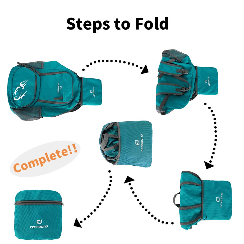 FENGDONG 35L Lightweight Foldable Waterproof Packable Travel Small Hiking Backpack Daypack for men women