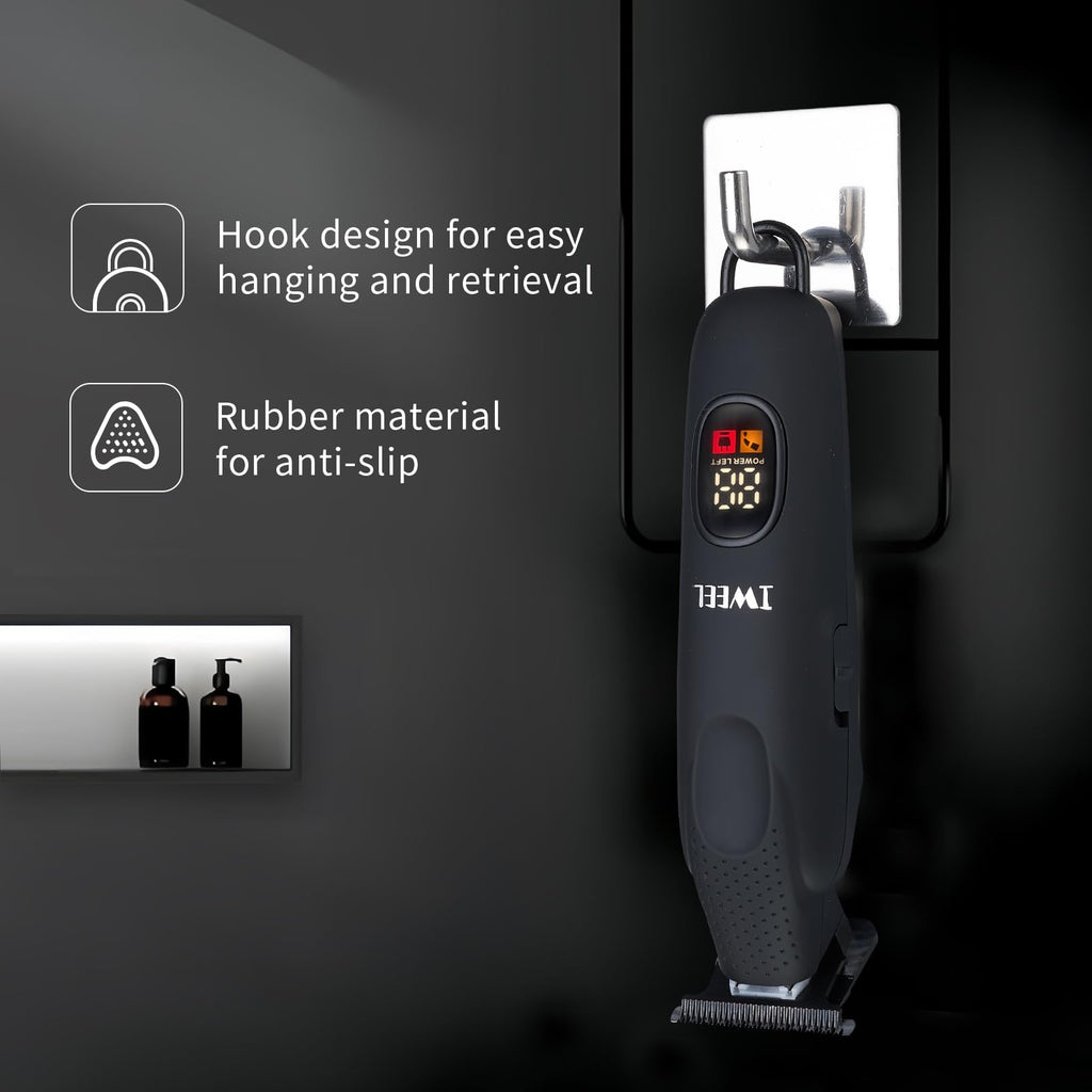 IWEEL Professional Beard Trimmer for Men - Electric Hair Clippers, Zero Gapped T-Blade Edgers, Cordless Rechargeable Mustache Trimmer Grooming Kit for Body
