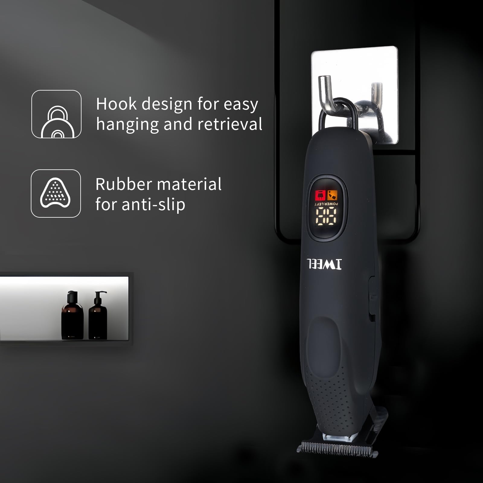 IWEEL Professional Beard Trimmer for Men - Electric Hair Clippers, Zero Gapped T-Blade Edgers, Cordless Rechargeable Mustache Trimmer Grooming Kit for Body
