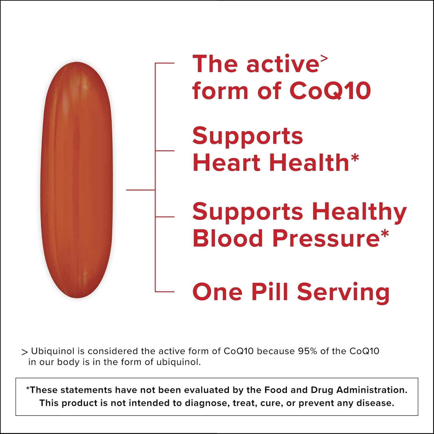 Qunol Ubiquinol CoQ10 100mg Softgels, Ubiquinol - Active Form of Coenzyme Q10, Antioxidant for Heart Health, Healthy Blood Pressure Levels, Beneficial to Statin Users, 60 Count