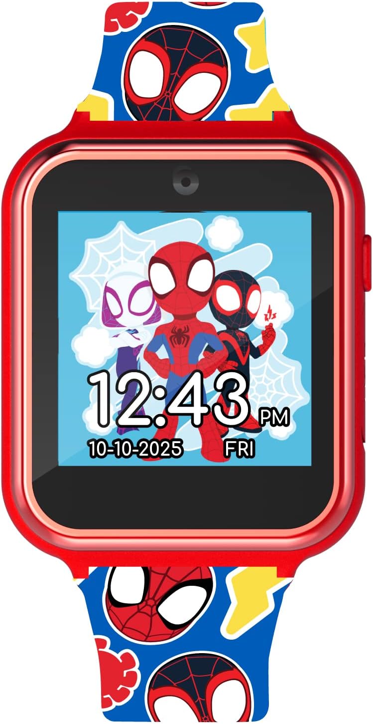Marvel Spidey and His Amazing Friends Interactive Kids Smart Watch with Camera Games Voice Recorder Calculator Pedometer Colorful Silicone Strap Fits Wrists 5.5" to 8"