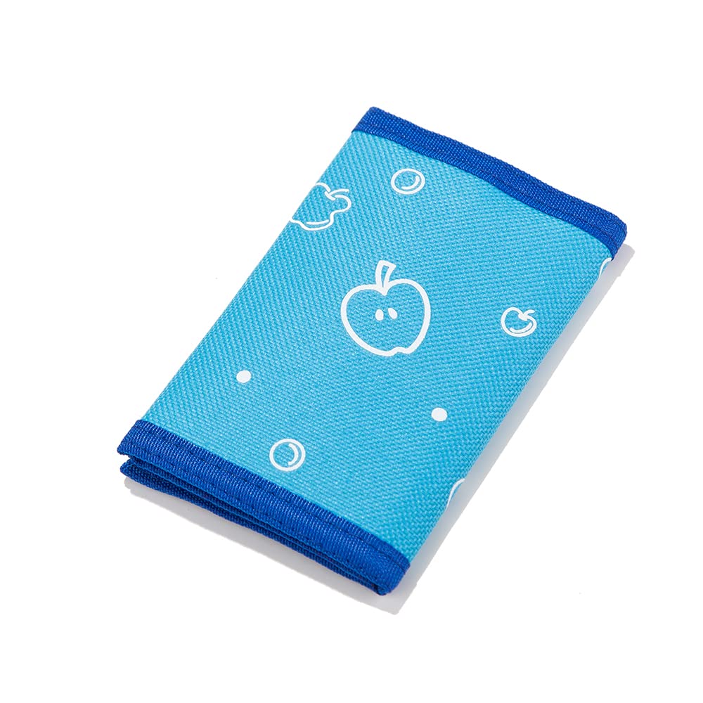 Leyeve wallet,Teen Wallet with Coin Pocket,Kids Wallets for Girls,RFID Trifold Canvas Outdoor lovely cartoon Wallet for Kids-Wallet with Magic Sticker - Alpaca