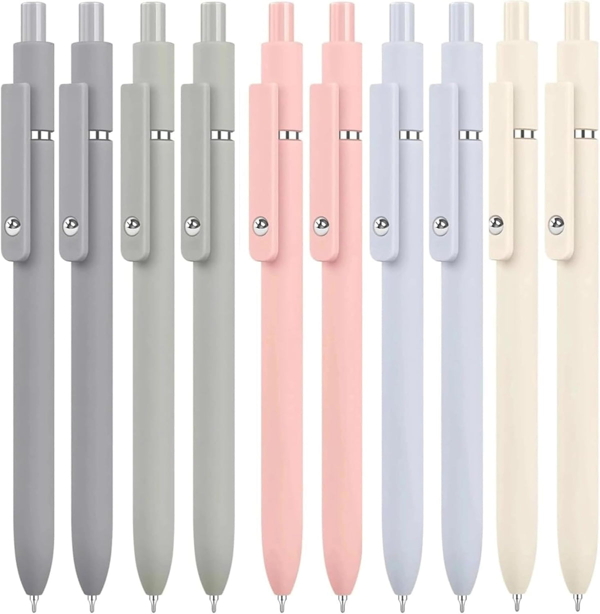 Vanhench 10Pcs Gel Pens, Black Ink Cute Pens for Trendy Stuff, Happy Birthday Gift Basket, Aesthetic Office Supplies (10PCS Gradient)