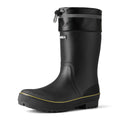 HISEA Men's Rain Boots Waterproof PVC Rubber Mud Boots, Lightweight Comfort Mid-Calf Work Boots, Garden Shoes for Fishing, Farming, Walking Dogs