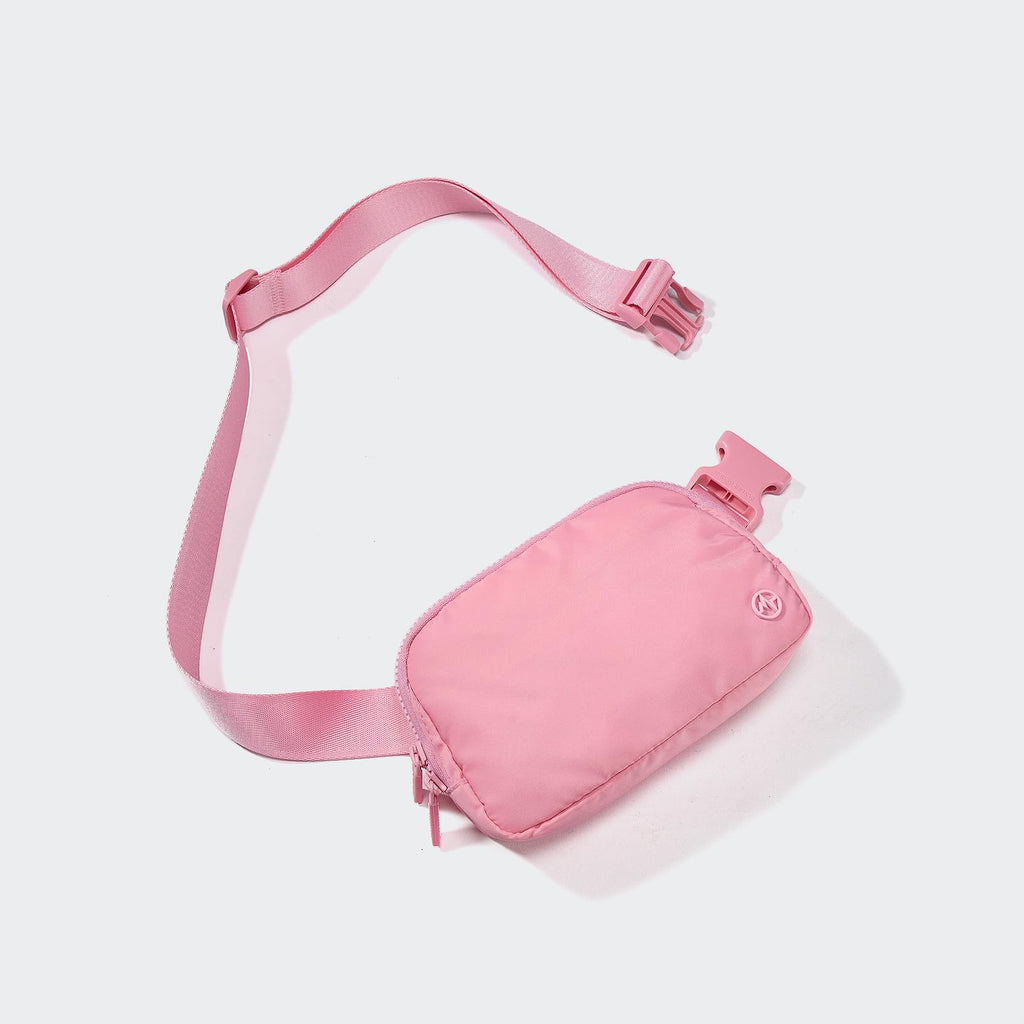 Pander Two Way Zipper Fanny Pack Nylon Everywhere Belt Bag for Women, Water Repellent Waist Packs, Crossbody Bags with Adjustable Strap (Black).