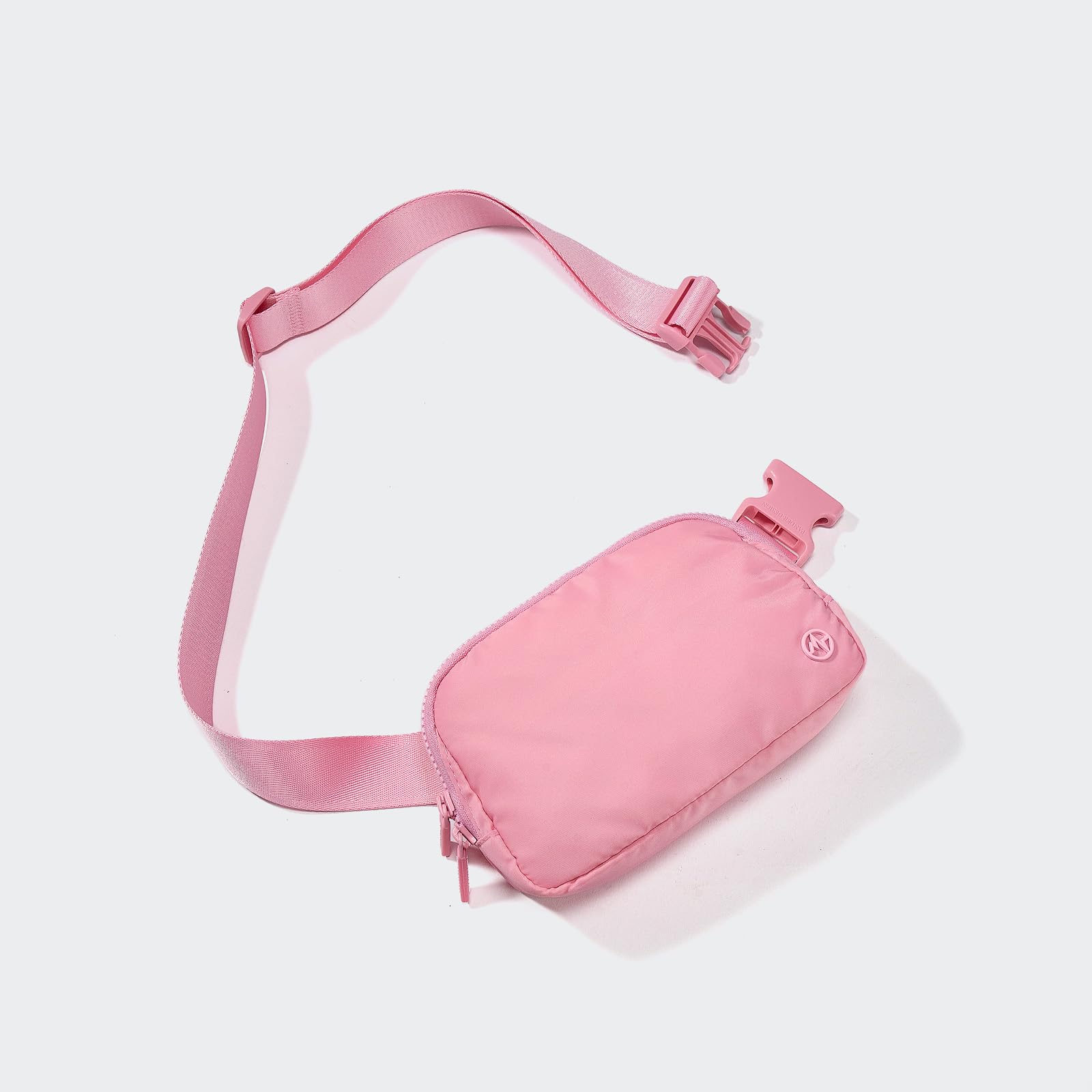 Pander Two Way Zipper Fanny Pack Nylon Everywhere Belt Bag for Women, Water Repellent Waist Packs, Crossbody Bags with Adjustable Strap (Black).