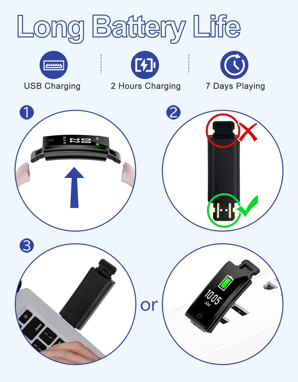 GRV Fitness Tracker Non Bluetooth Fitness Watch No App No Phone Required Waterproof Pedometer Watch with Steps Calories Counter Sleep Tracker for Men Women Parents