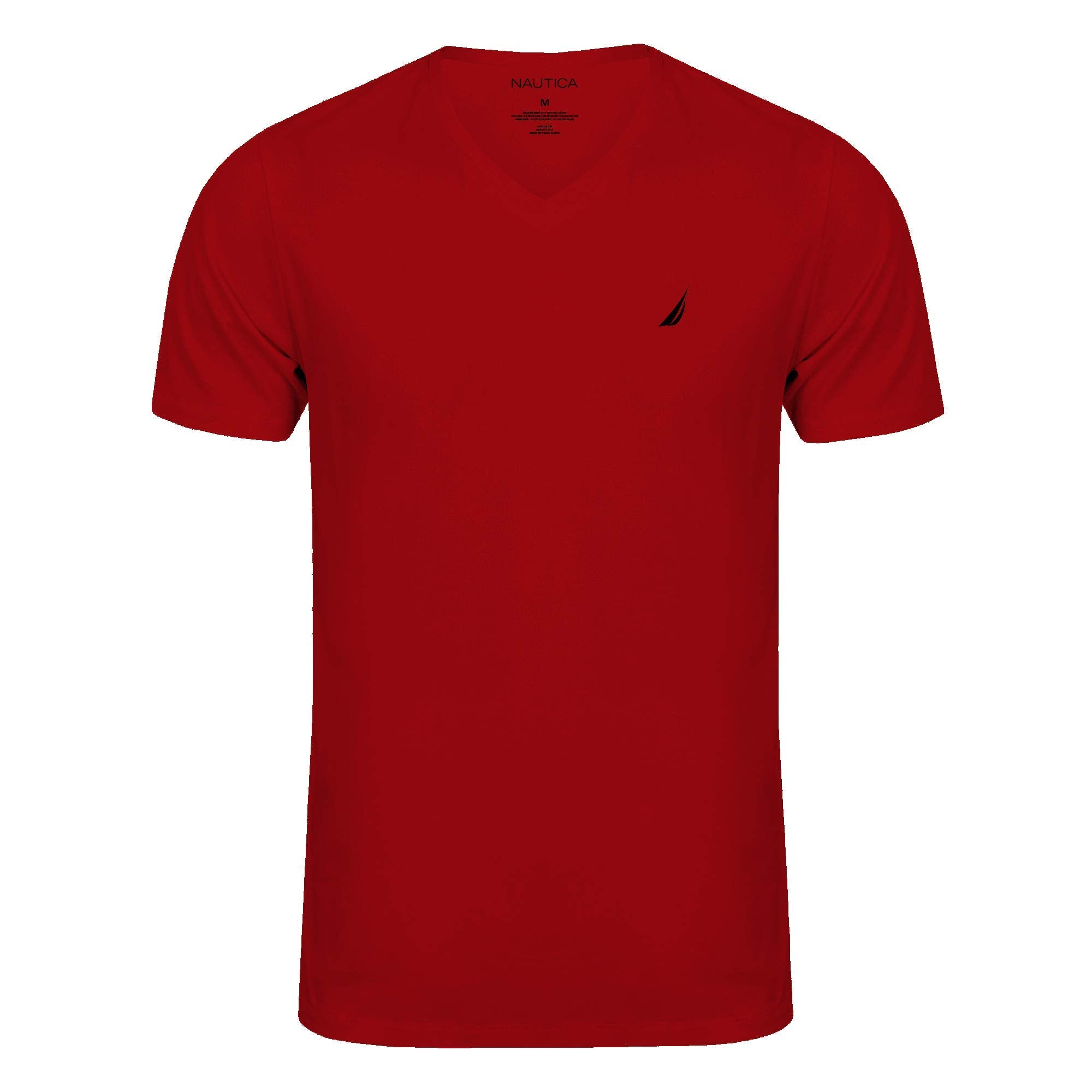 Nautica Mens Short Sleeve Solid Slim Fit V-Neck T-Shirt