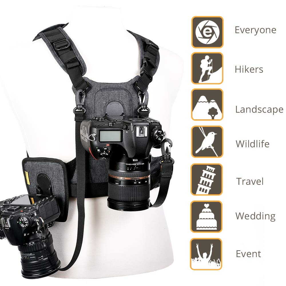 Cotton Carrier CCS G3 Camera Harness System for One Camera, Camo, 1 Camera