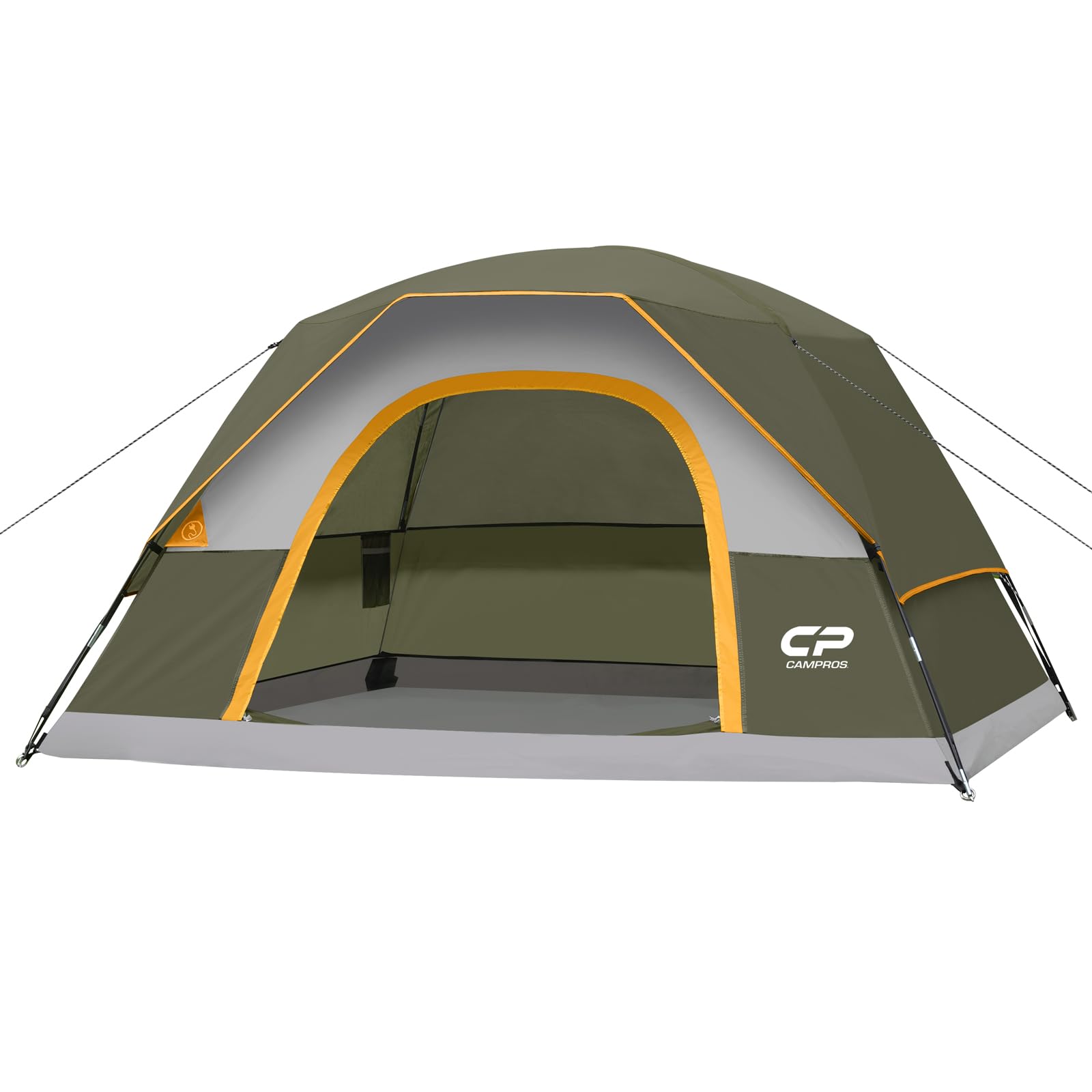 CAMPROS CP Camping Tent 2/4/6 Person, Waterproof Windproof Double Layer Dome Tent, Easy Setup with Large Mesh Windows & Wide Door for Outdoor Camping Backyard