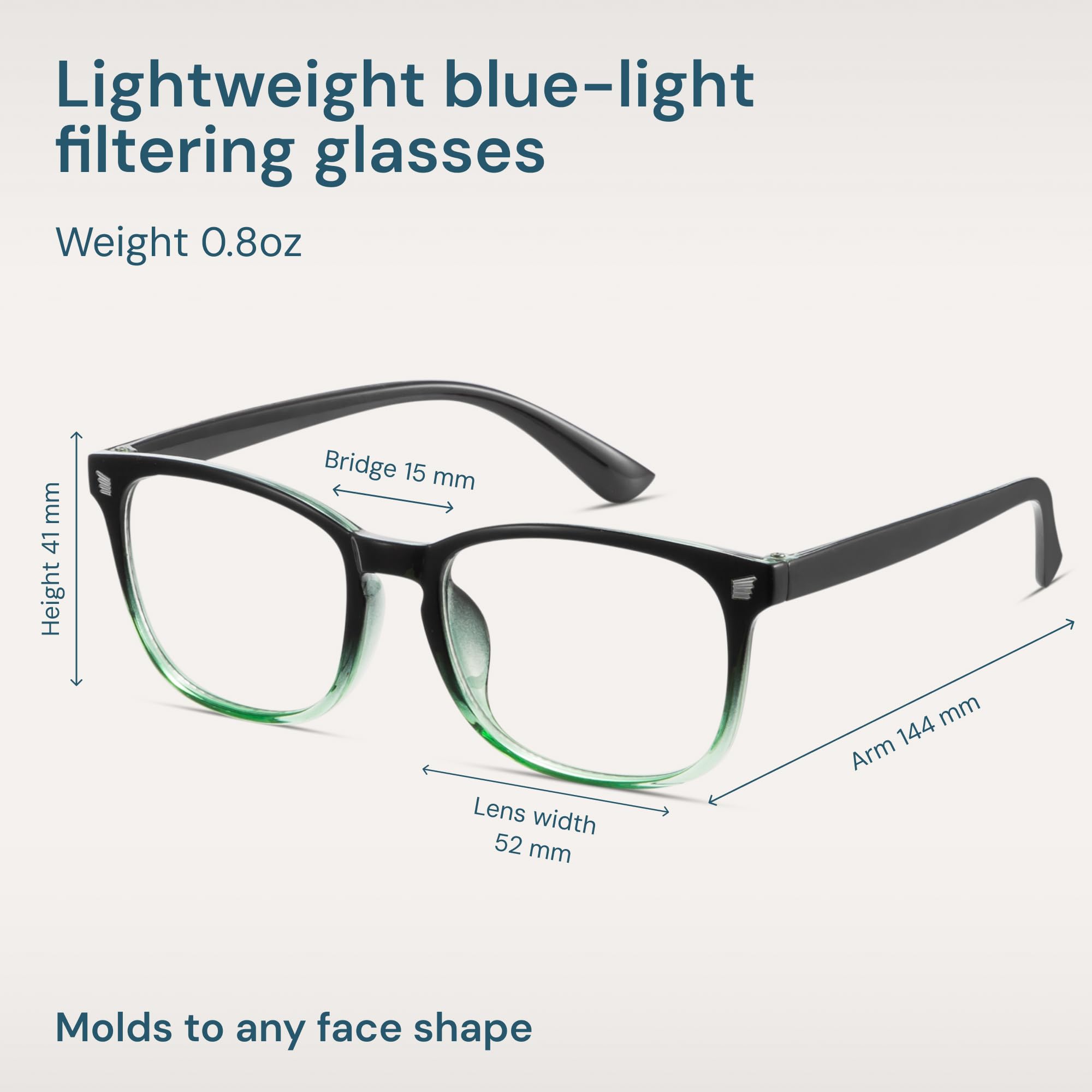 Gaoye Transparent, Clear Blue Light Glasses for Computer & Gaming - Anti UV Ray Lenses, Scratch-Resistant & Comfort Fit