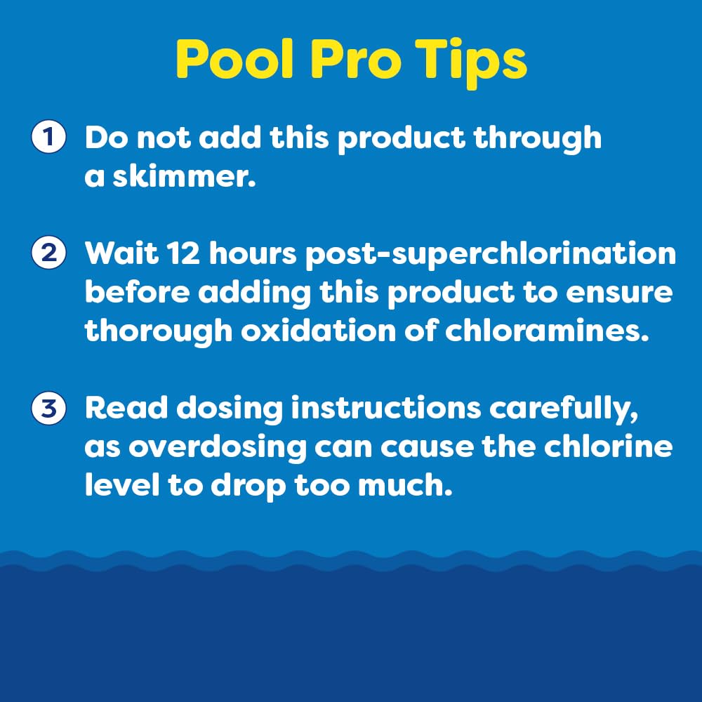 In The Swim Chlorine Neutralizer for Swimming Pools - Quickly Reduces Chlorine Sanitizer Levels - 90% Sodium Thiosulfate - 2.25 Pounds