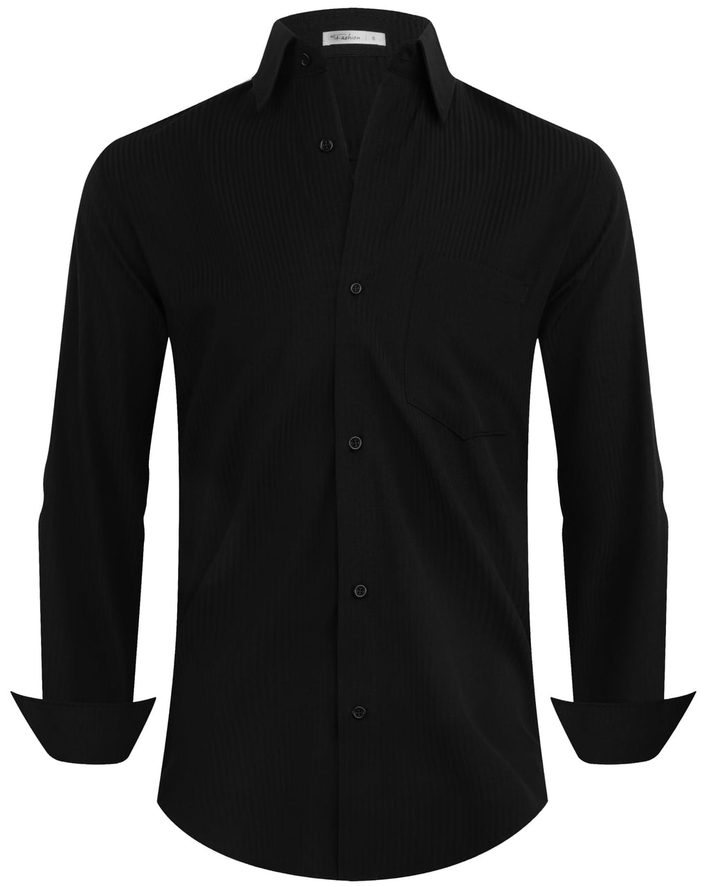 BOJIN Men's Dress Wrinkle-Free Floral Hawaiian Long Sleeve Flower Printed Casual Button Down Shirts with Pocket