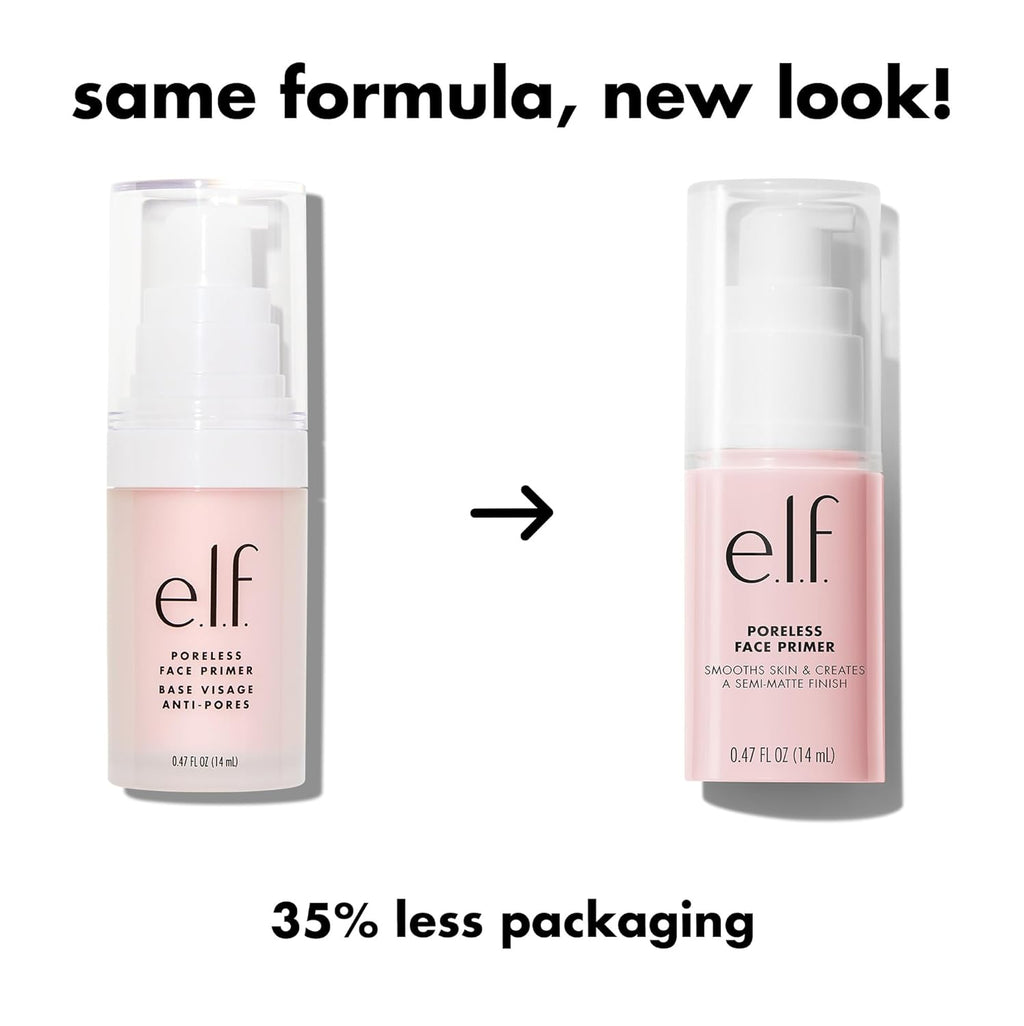 e.l.f. Poreless Face Primer, Skin-Smoothing Matte Makeup Base, Minimizes Pores & Fine Lines, Long-Lasting Foundation Primer with Tea Tree & Vitamins A & E, Vegan & Cruelty-Free