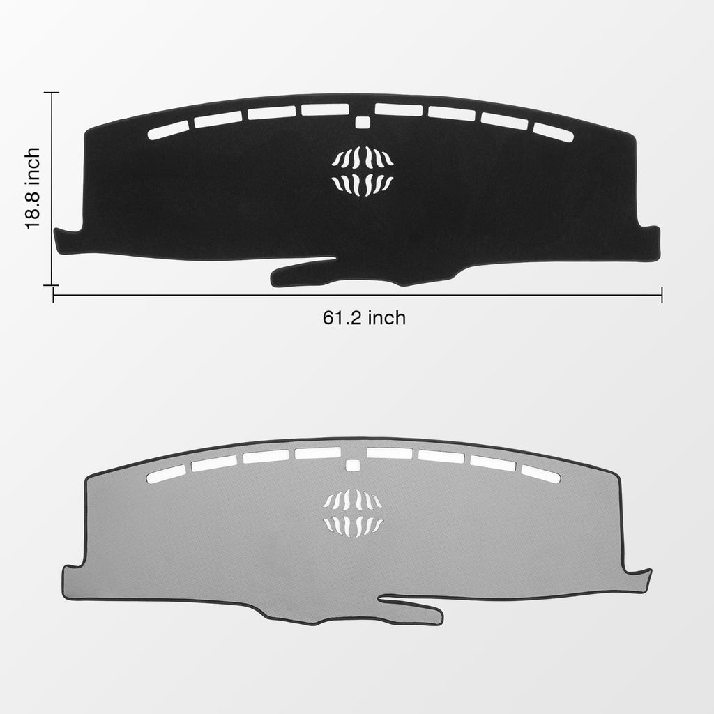 KUST Black Dash Cover for Ford Ranger 1995-2011/Ford Explorer 1995-2001/Mazda B2300 B2500 B3000 B4000 1995-2008/Mercury Mountaineer 1997-2001 Polyester Dashboard Cover Accessories for Ranger