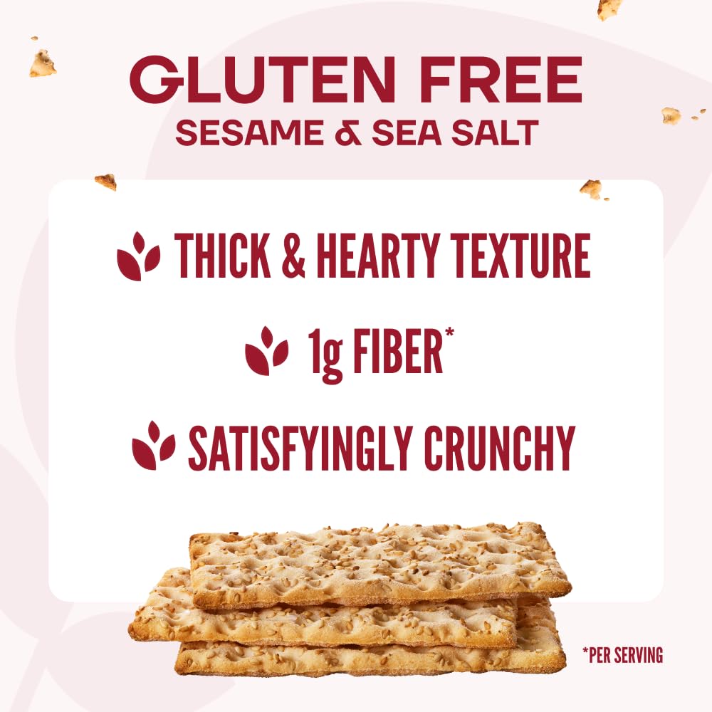 Wasa, Gluten Free Sesame & Sea Salt Crispbread, Net wt. 6.1 Oz (Pack of 1)