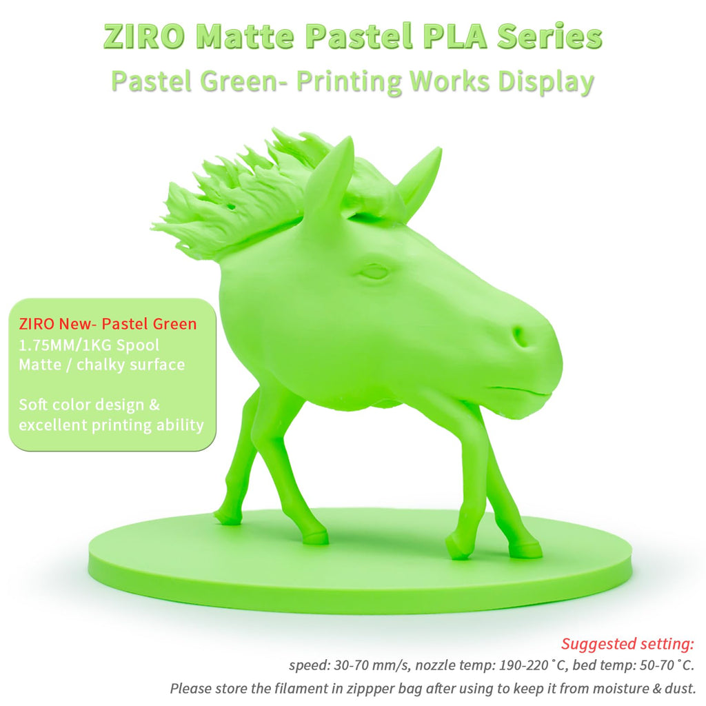 ZIRO 3D Printer Filament, PLA Filament 1.75mm, Black pla 1KG(2.2lbs), Dimensional Accuracy +/- 0.03mm, Fits Most FDM Printer AMS System,3D Printing Filament Spool Black (Plastic Reel)