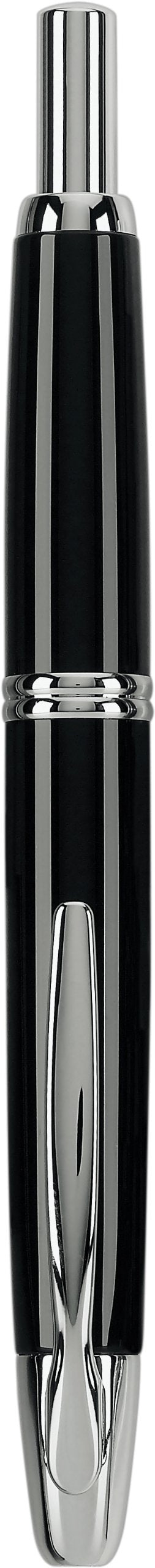 PILOT Vanishing Point Collection Refillable & Retractable Fountain Pen, Black Carbonesque Barrel with Rhodium Accents, Blue Ink, Medium Nib (60246)