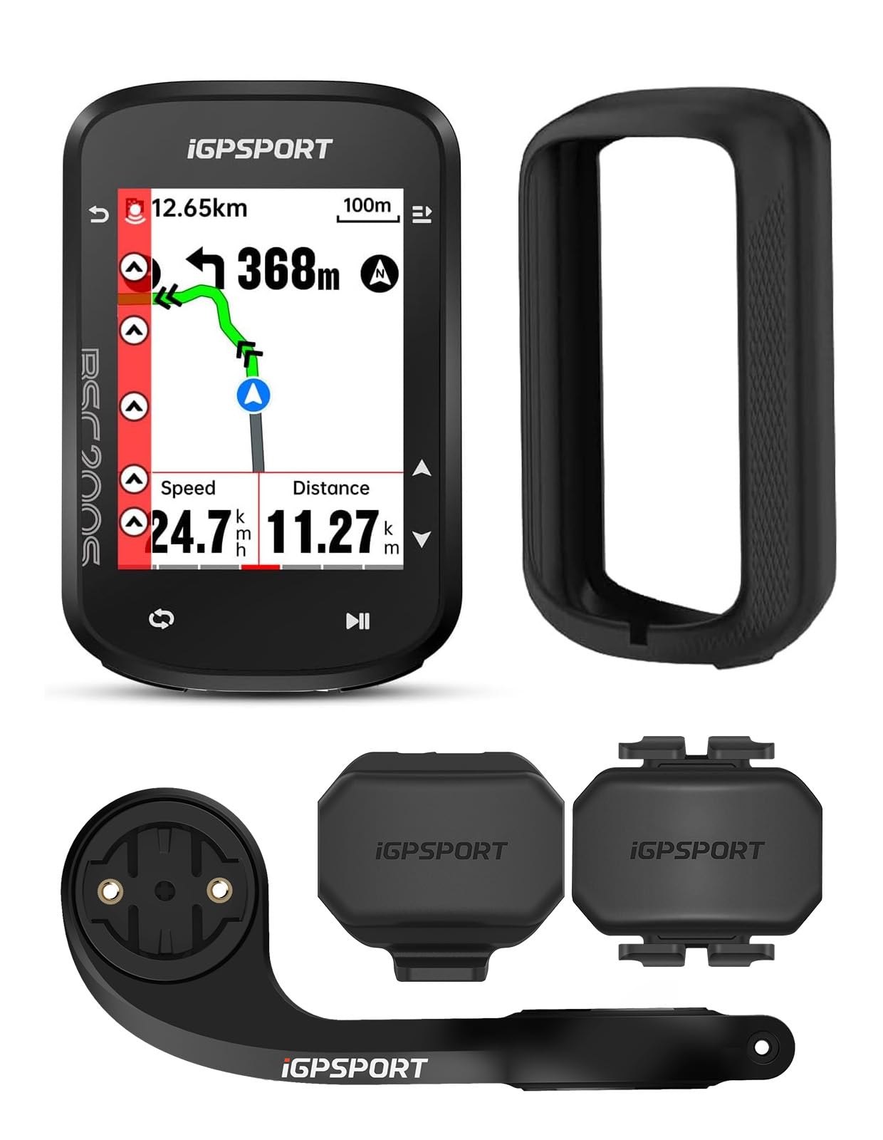 iGPSPORT BSC200S GPS Bike Computer, Wireless Route Navigation 2.4'' Screen Bluetooth ANT+ Cycle Computer IPX7 Waterproof