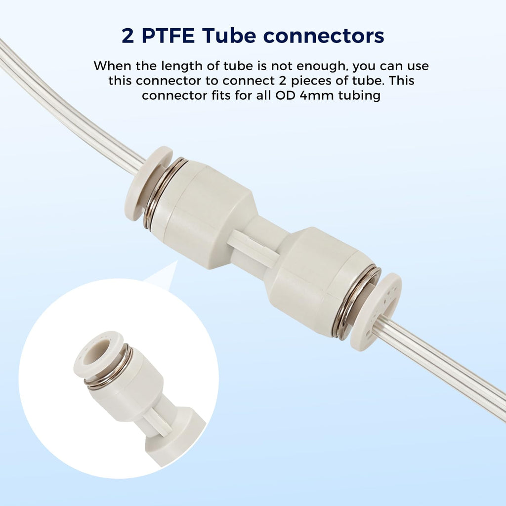 Capricorn Bowden PTFE Tubing 1M XS Series 1.75MM Filament with 2X PC4-M6 & 2X PC4-M10 Pneumatic Fittings & Tube Cutter for Creality Ender 3 V2/ Ender 3/ Ender 3 Pro/Ender 5/ CR-10/10S 3D Printer