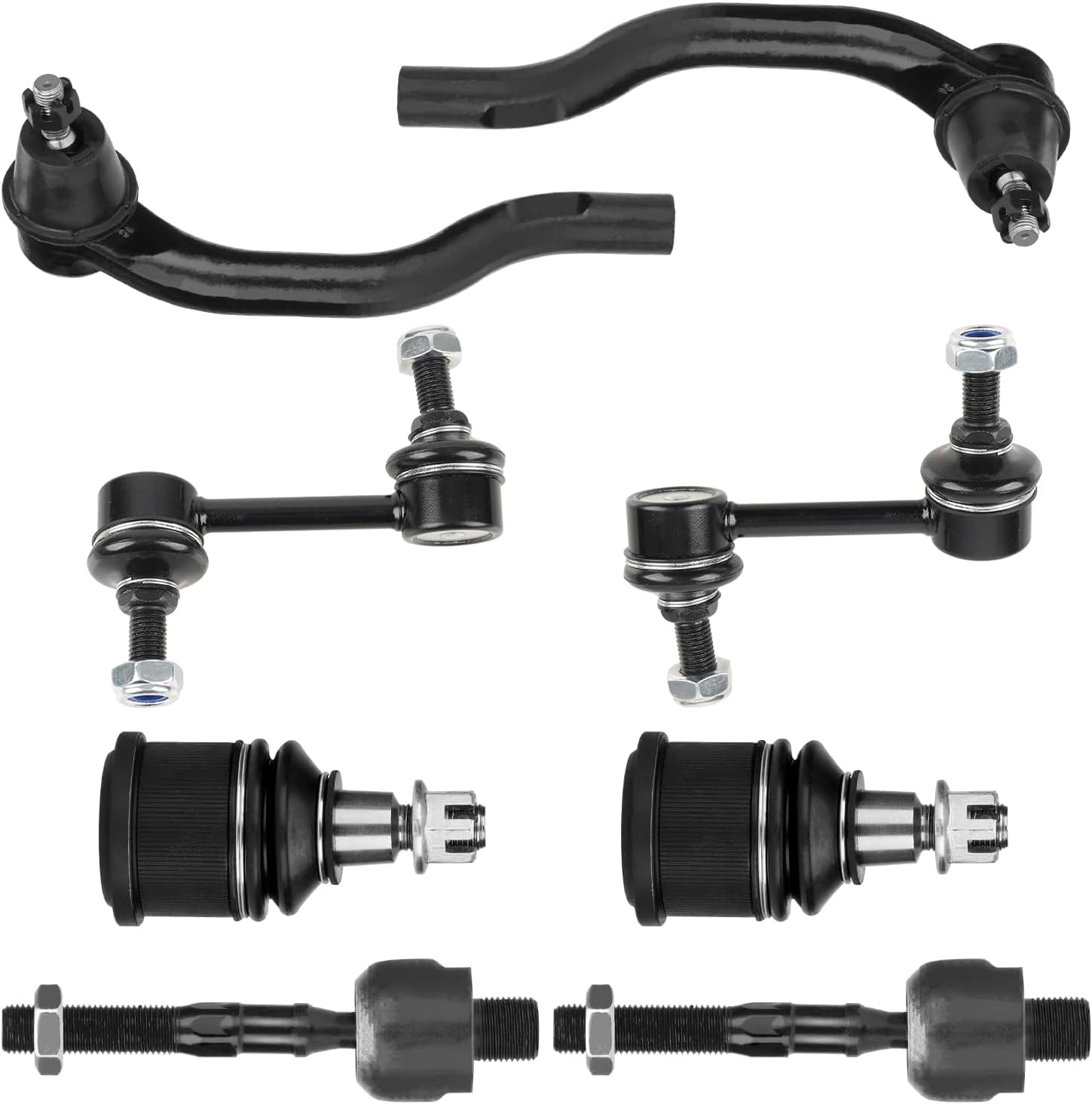 Front Upper Lower Control Arms Suspension Kit Ball Joints Sway Bars Tie Rods Fit for Honda Accord Sedan Coupe 2003 2004 2005 2006 2007, Fit for Acura TSX 2004-2008 -12 pcs