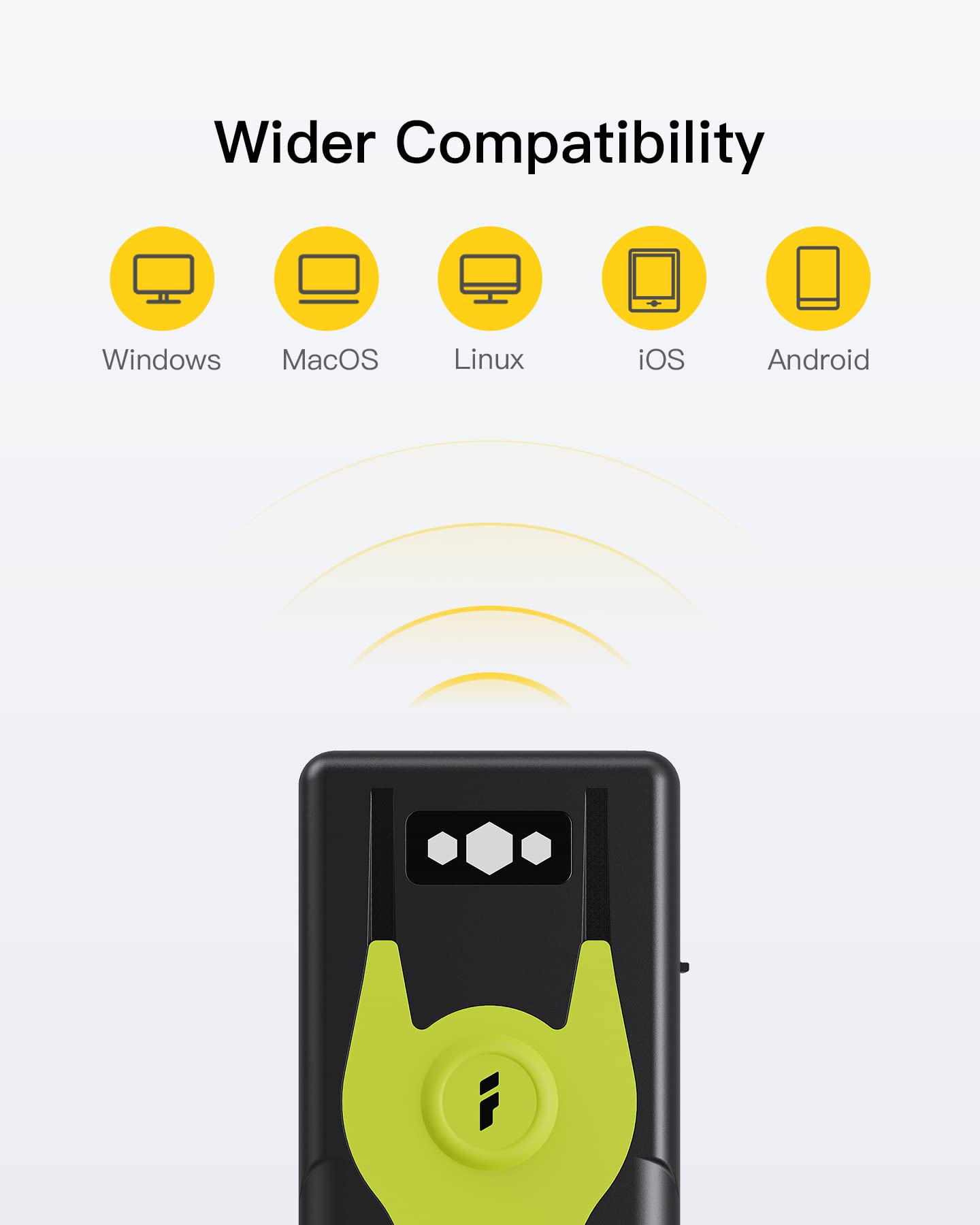 Inateck Bluetooth Scanner 1D Barcode Scanner 2.4Ghz USB Adapter, Screen Scanning, Exclusive Shortcuts, BCST-43