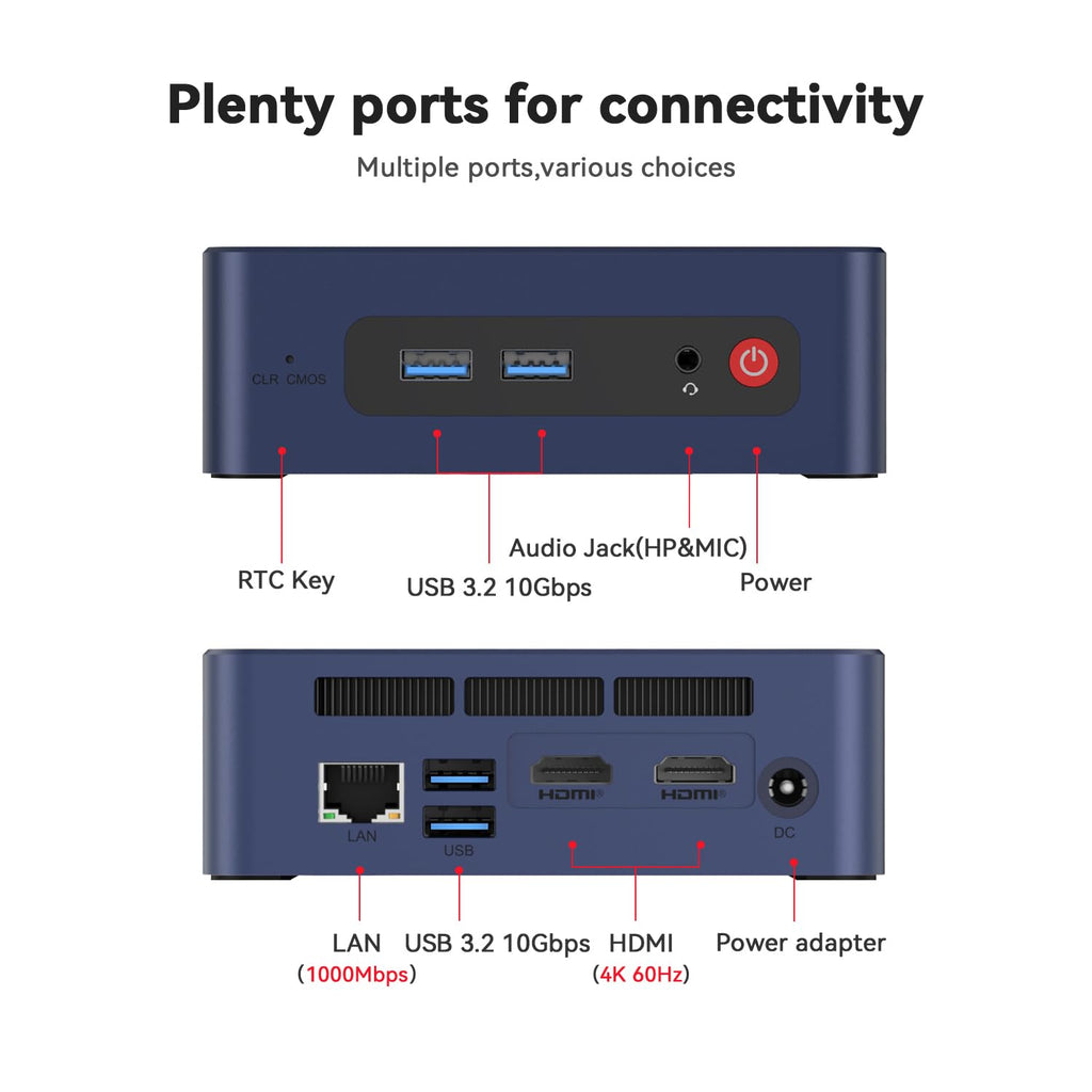 Beelink SER3 with AMD Ryzen 3 3200U, 8GB DDR4, 480GB NVMe M.2 SSD,Dual Display via HDMI 4K@60Hz Output, WiFi5, BT5.0, 1000M LAN, W-11 pro Gaming Office Mini Computer
