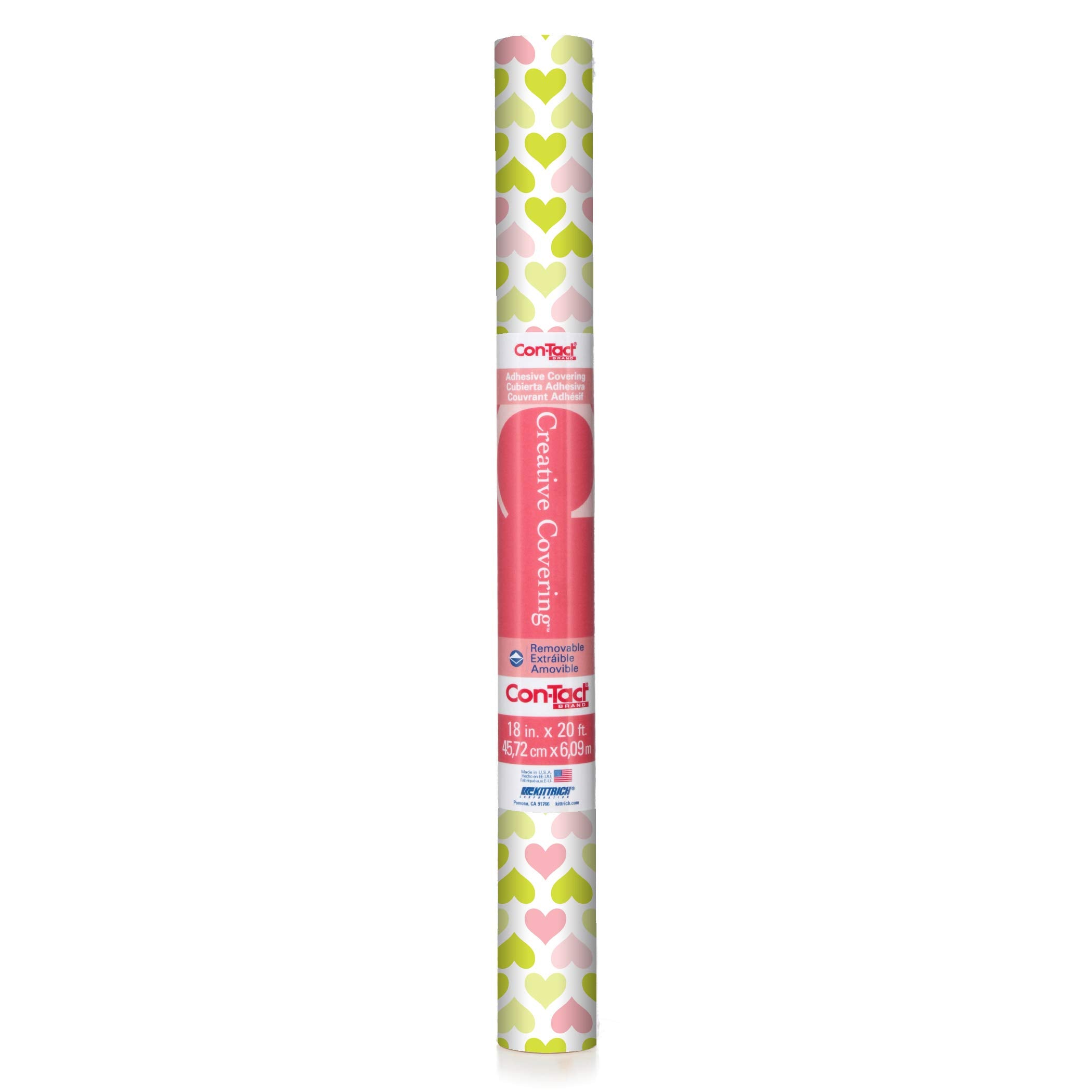 Con-Tact Brand Creative Covering, Self-Adhesive Shelf Liner, Multi-Purpose Vinyl Roll, Easy to Use and Apply, 18'' x 50', Abby Sage