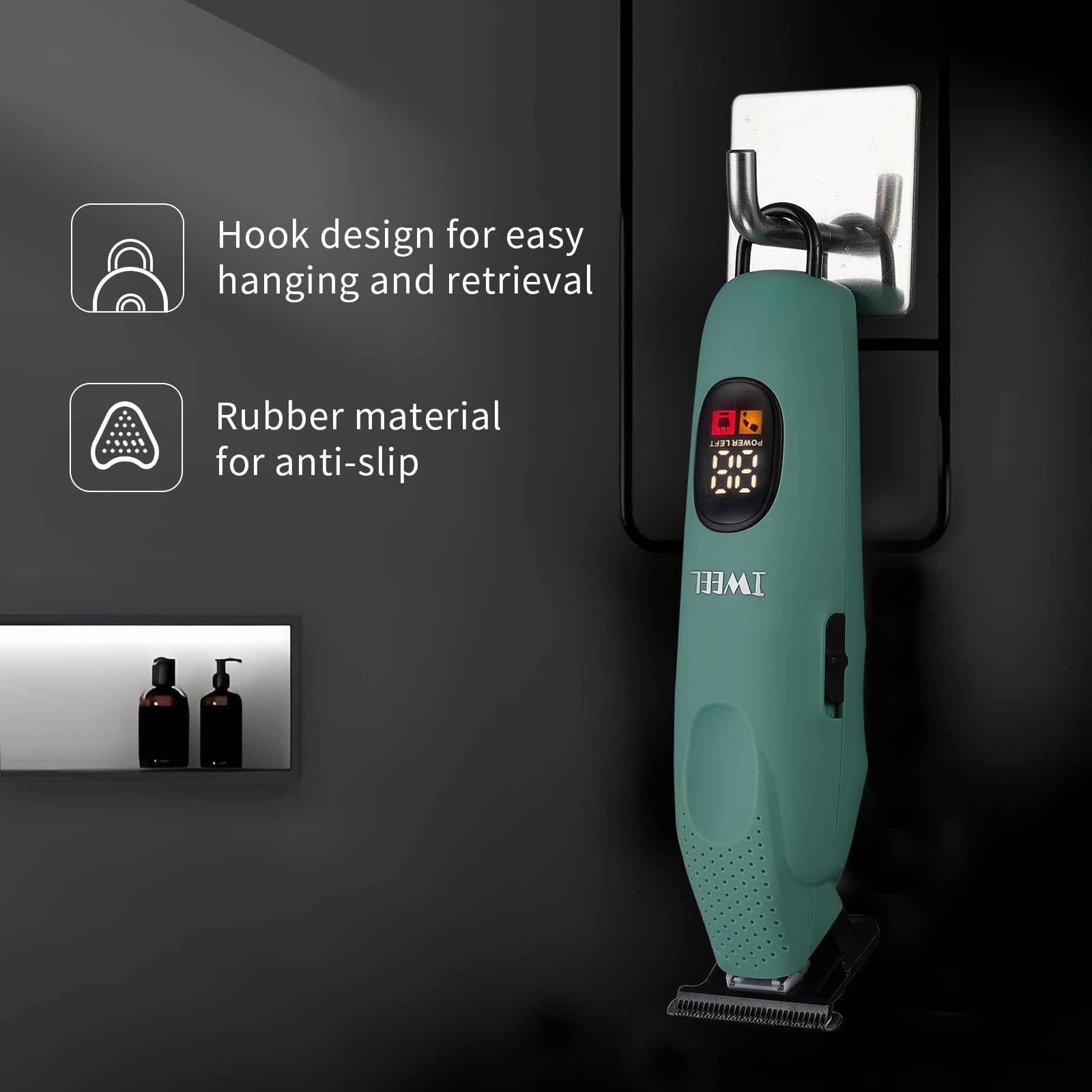 IWEEL Professional Beard Trimmer for Men - Electric Hair Clippers, Zero Gapped T-Blade Edgers, Cordless Rechargeable Mustache Trimmer Grooming Kit for Body