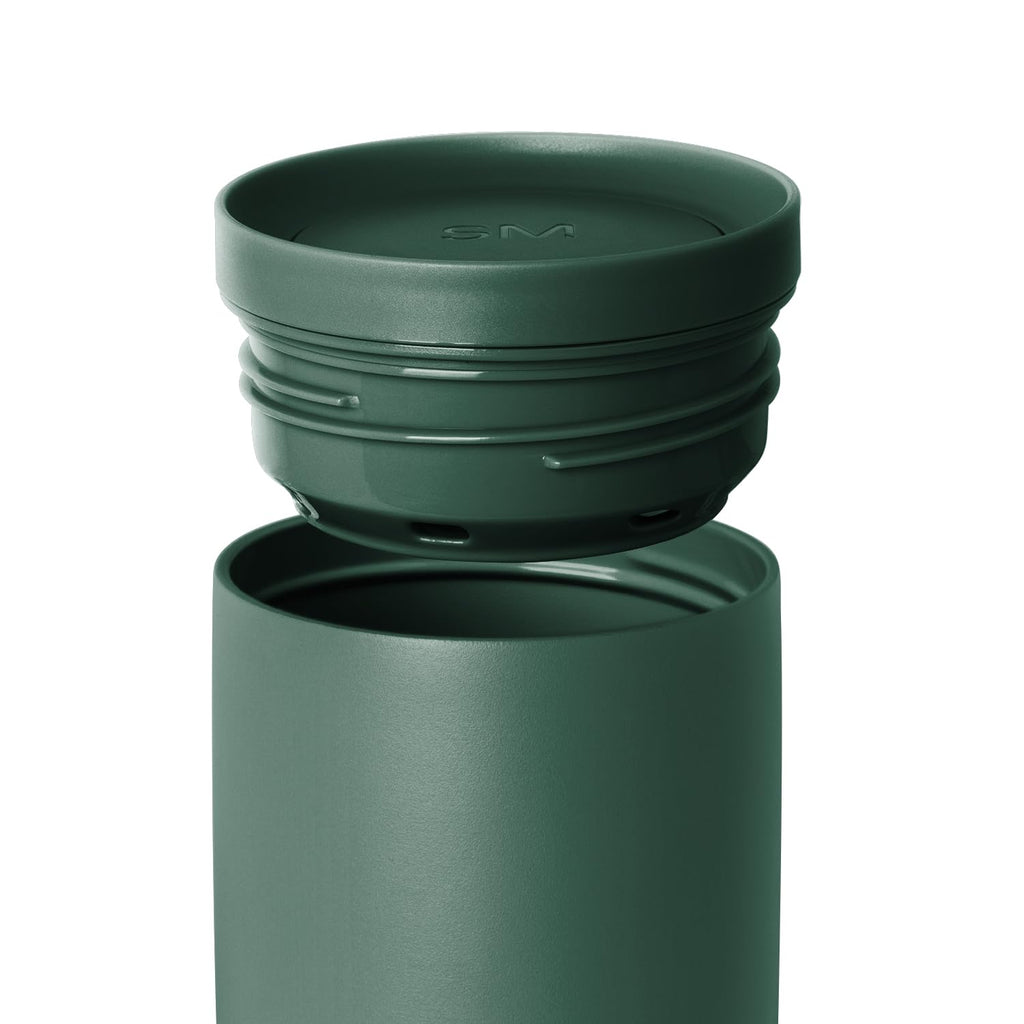 Simple Modern Travel Coffee Mug Tumbler with 360° Lid | Ceramic-Lined Insulated Stainless Steel Cold Brew Iced Coffee Cup | Gifts for Women Men Her Him | Voyager Signature | 12oz | Midnight Black