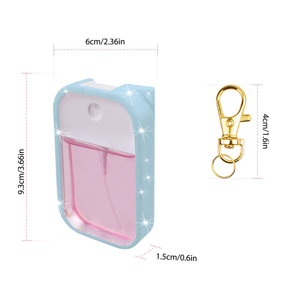 VANEST Silicone Case Compatible with Touchland Hand Sanitizer Spray, Protective Case with Keychain for Spray 1 fl oz