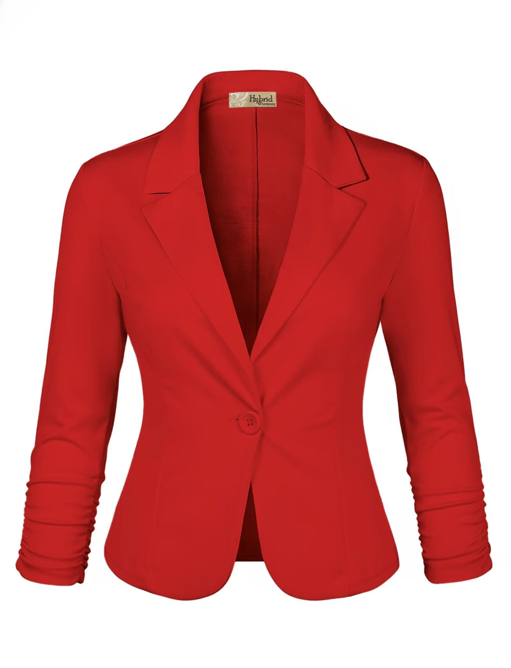 Hybrid & Company Women's Lightweight Casual Work Office Stretch Ponte Cardigan Blazer Jacket Made in USA